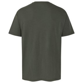 mens 100 merino wool everyday t shirt shirt sleeve mountain print chuan dark green