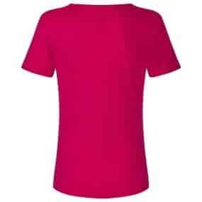 womans thin merino wide neck t shirt Irena relaxed short sleeve merinowool shirt pink