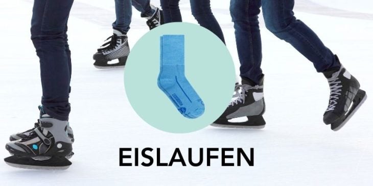 Eislaufen Merinowolle Socken