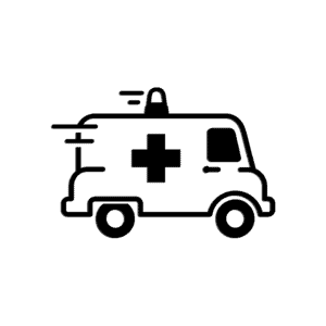 ambulance icon black and white