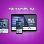 Παρουσίαση landing page σε laptop, tablet και κινητό, με μοντέρνο web design και responsive διάταξη, που δείχνει πώς προσαρμόζεται η σελίδα σε όλες τις συσκευές