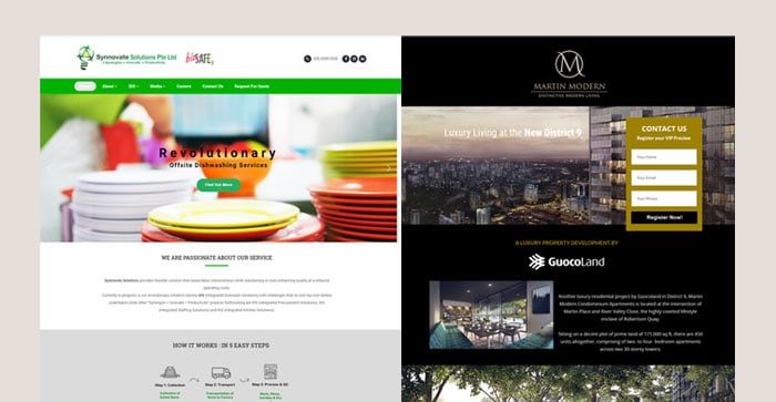 Websites and Landing Pages Websites and Landing Pages