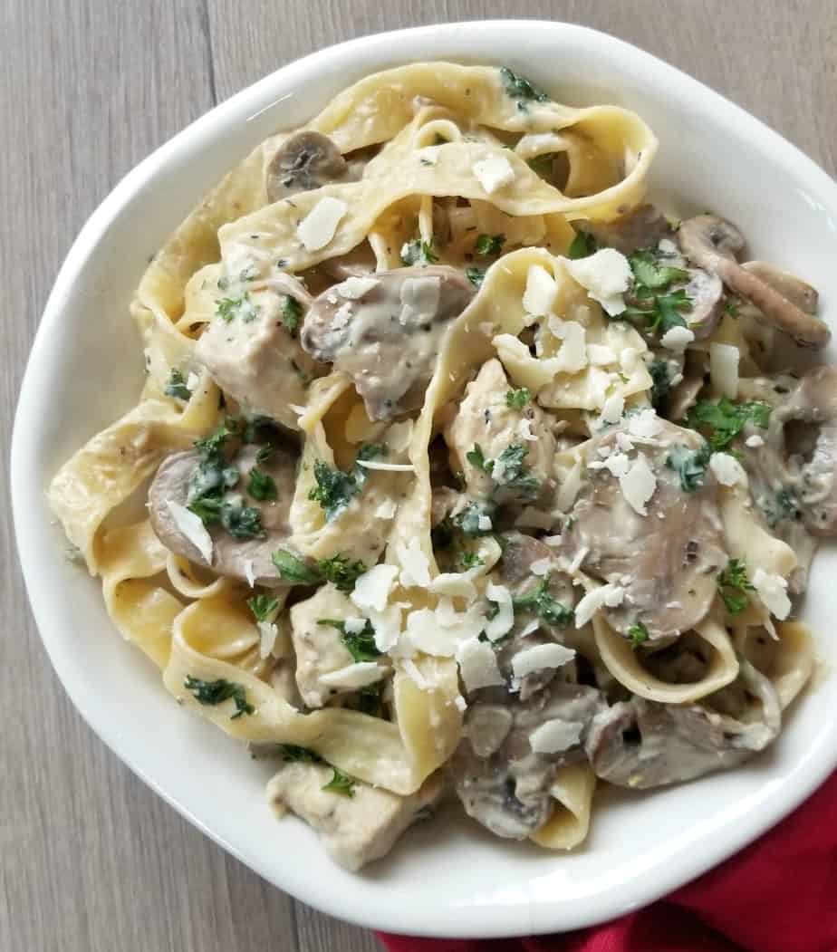 Chicken and Mushroom Pappardelle