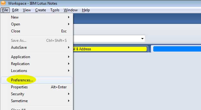 Step 1: Go to File and Preference
