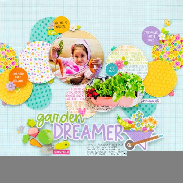 Garden Circles Scrapbook Layout