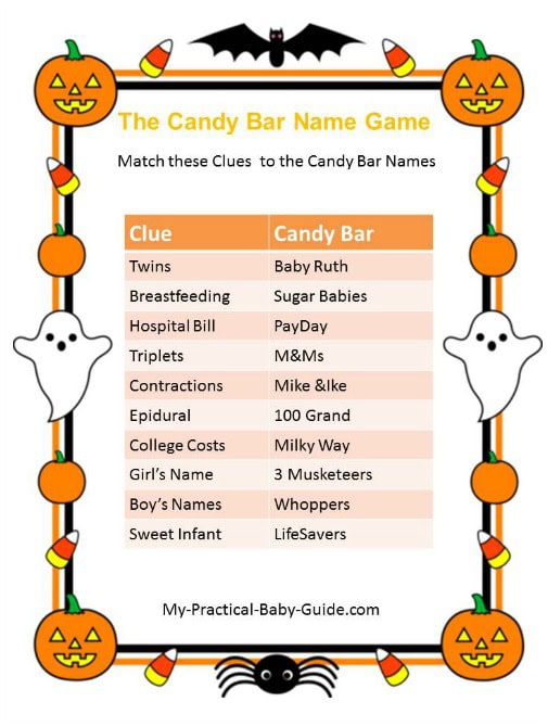 Easy Fun Halloween Printable Baby Shower Games
