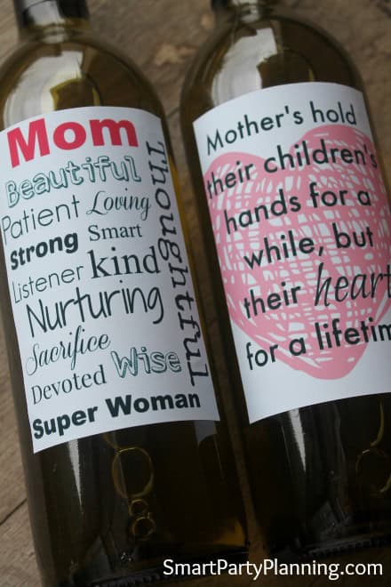 The Most Heartfelt Printable Mother's Day Wine Labels