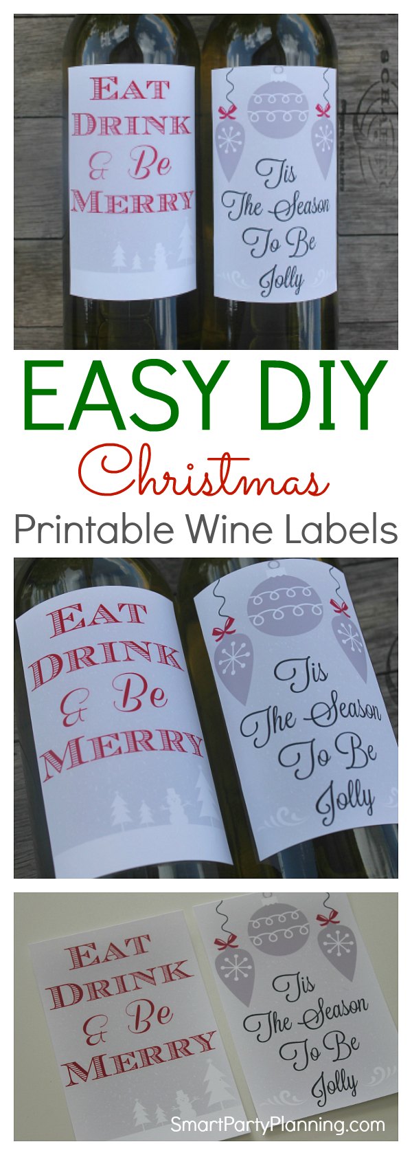 Printable Wine Labels For Christmas