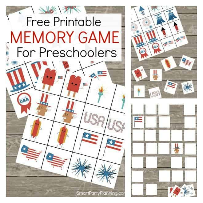 printable memory game that preschoolers will love