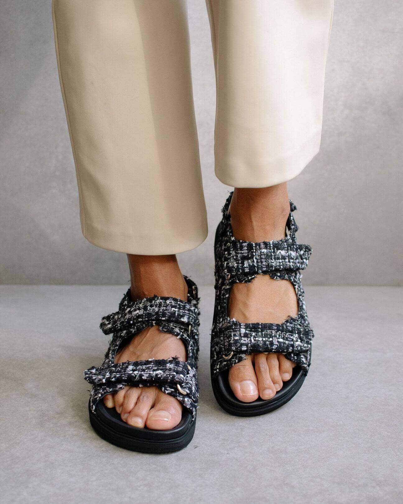 Tweed chanel sandals Outlet