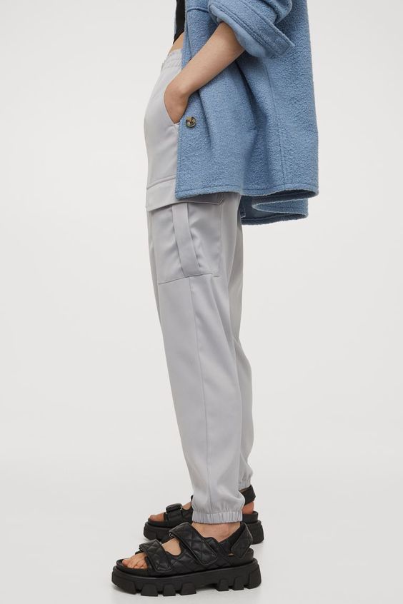 red satin cargo pants