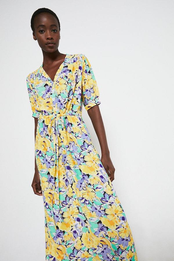 warehouse tropical floral maxi dress