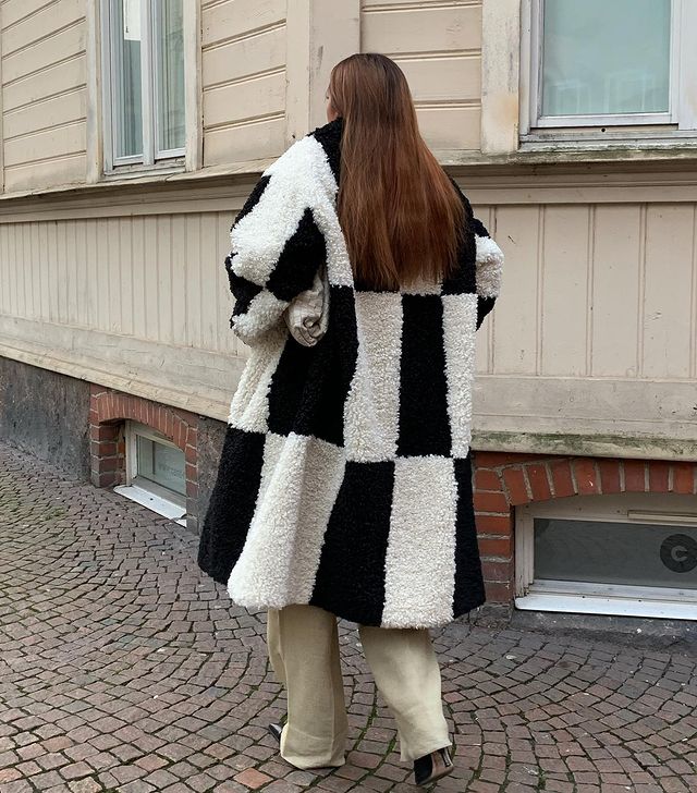 river island borg coat