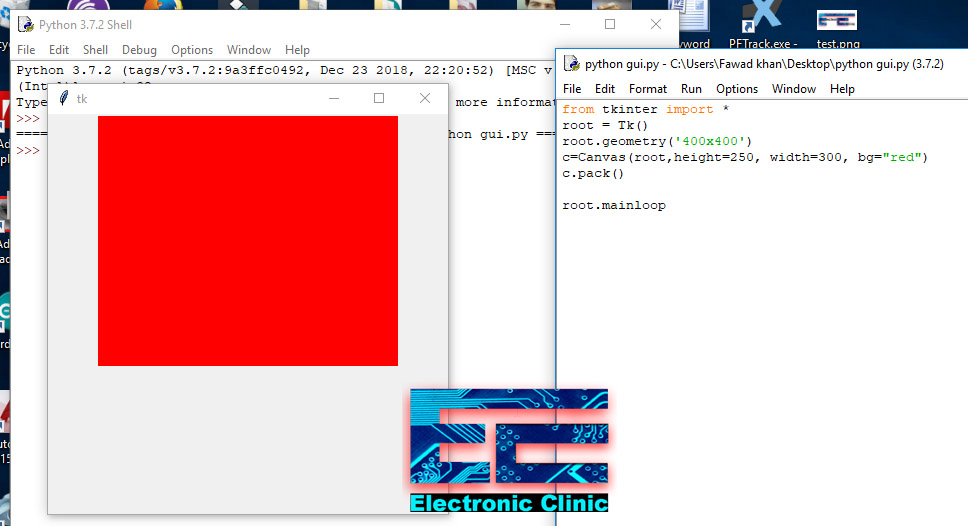 Python GUI, Python Tkinter Canvas tutorial, Python User Interface,TK