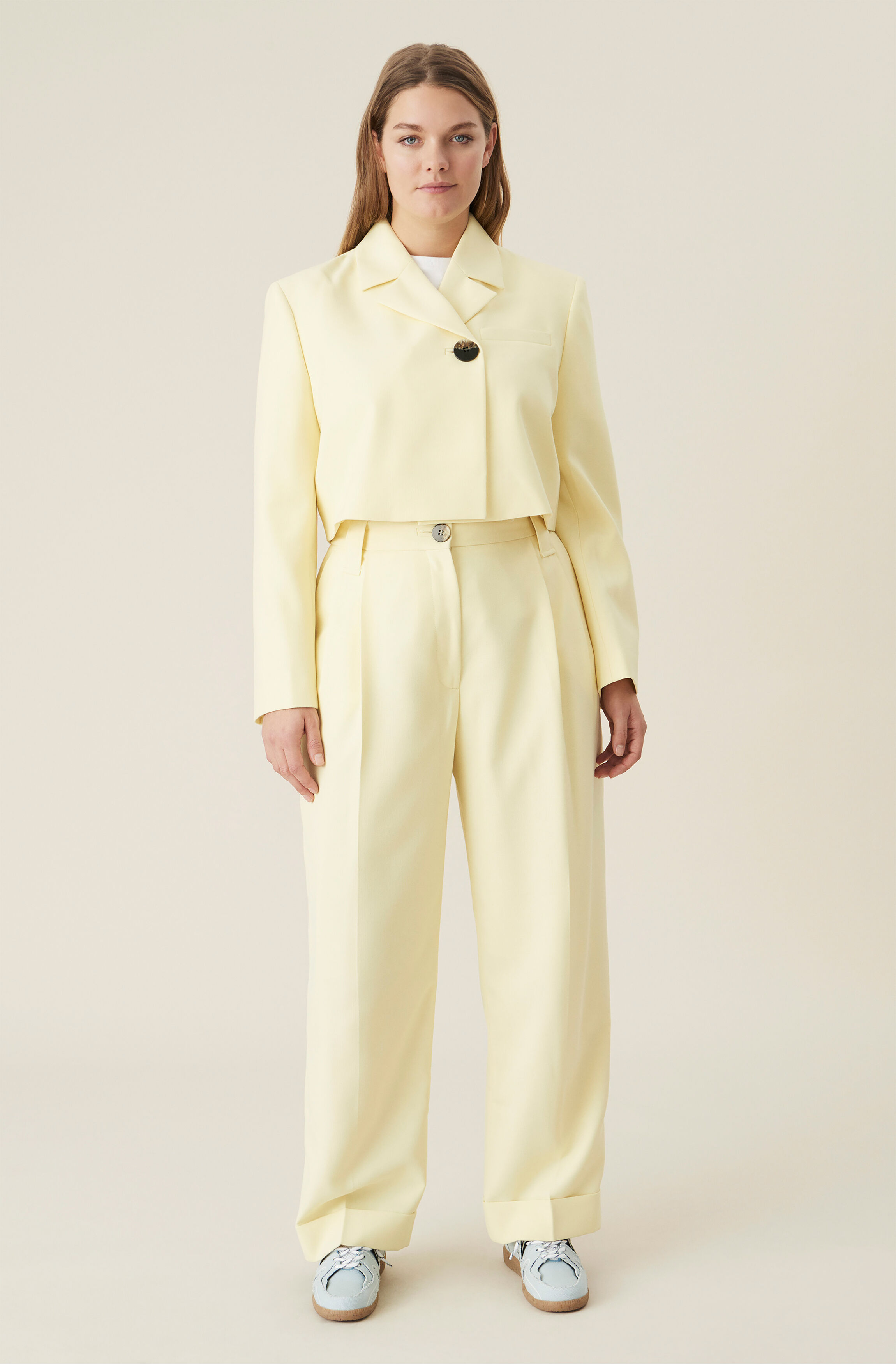 ladies pastel trouser suits