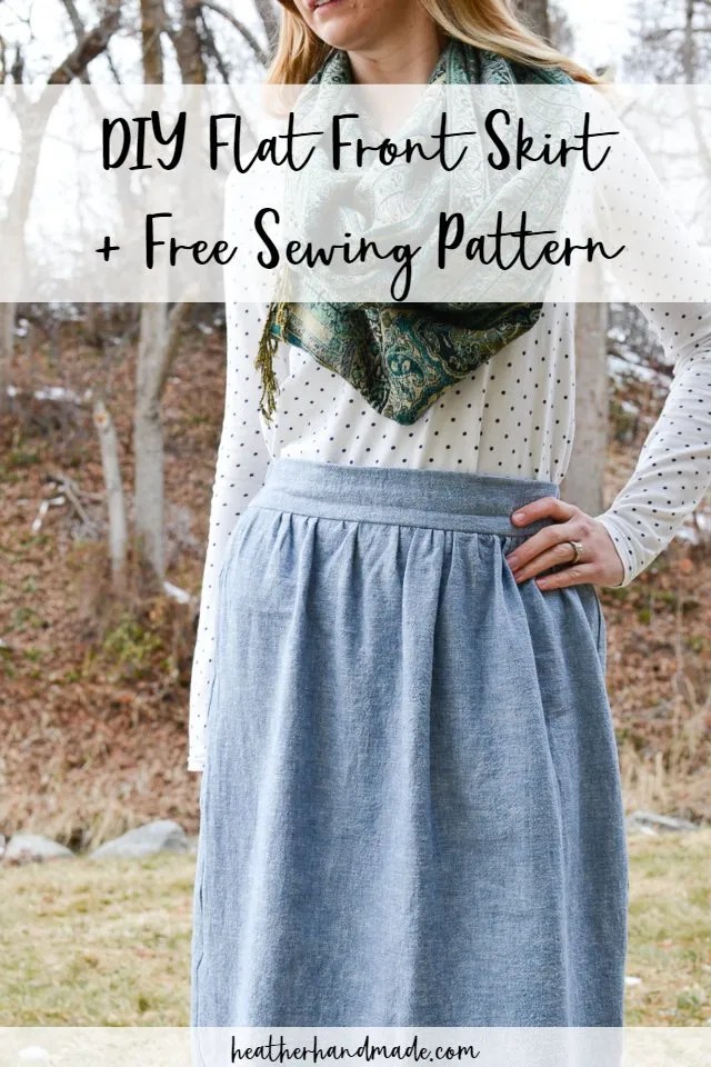 Flat Front Gathered Skirt Sewing Tutorial