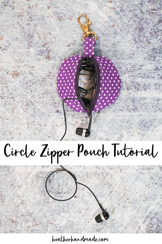 Circle Earbud Pouch - Sewing Tutorial