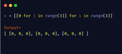 python 2d list