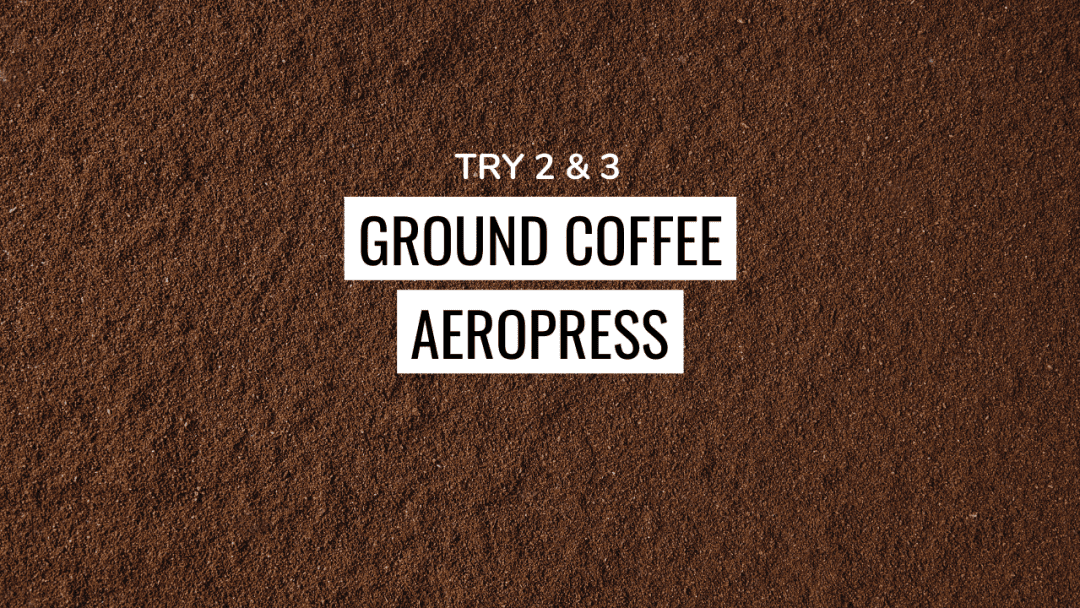 Ground Coffee in AeroPress for cold brew