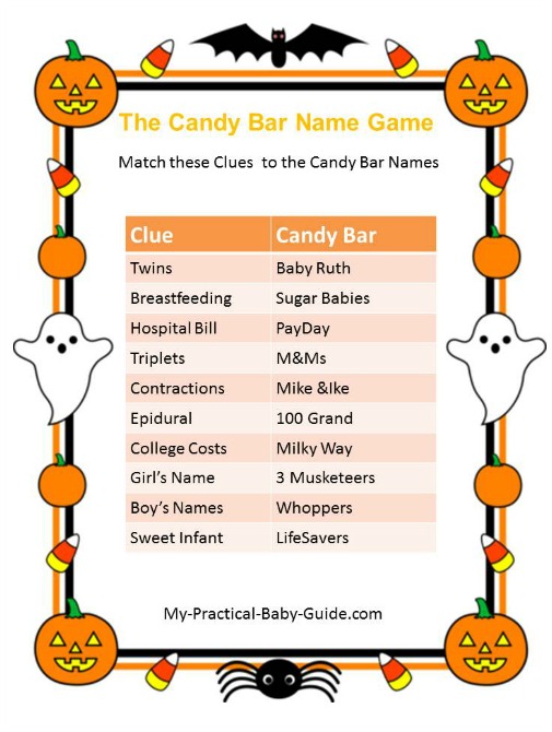Halloween Printable Baby Shower Games