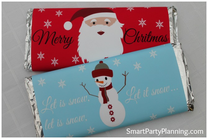 Christmas Chocolate Bar Wrappers