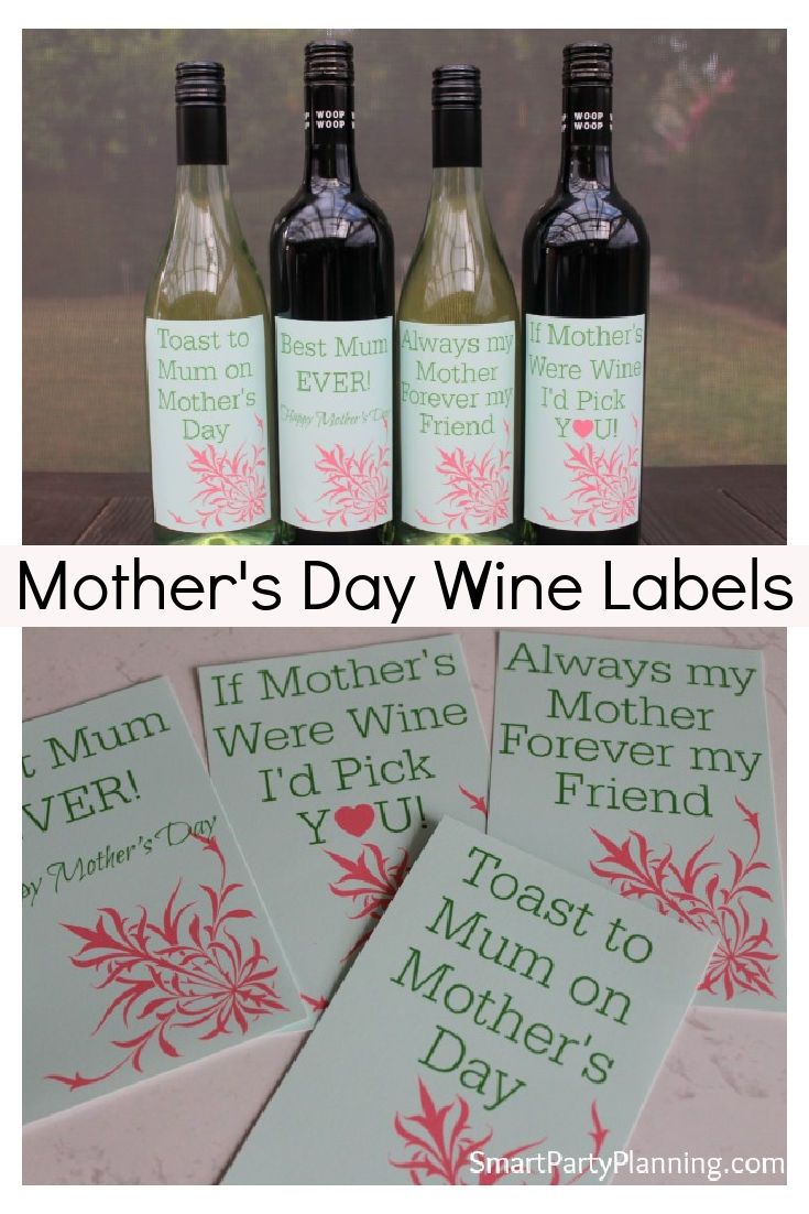 Beautiful Printable Mother's Day Wine Labels Beautiful Printable Mother's Day Wine Labels