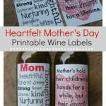 The Most Heartfelt Printable Mother's Day Wine Labels