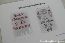 Printable Wine Labels For Christmas