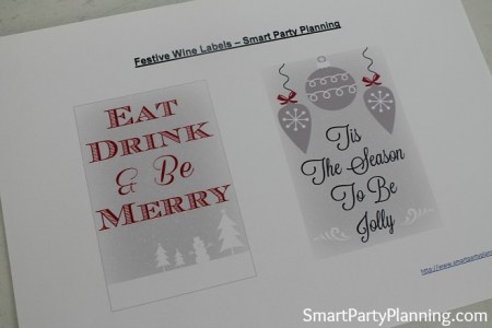 Printable Wine Labels For Christmas