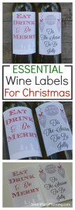 Printable Wine Labels For Christmas
