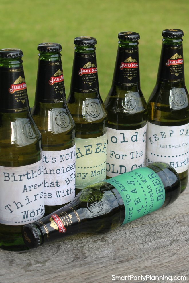 awesome birthday beer label design for a gift he will love