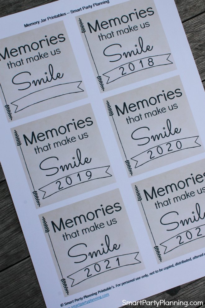 how to make the best memory jar with free printable