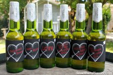 Valentine's day beer bottle labels free