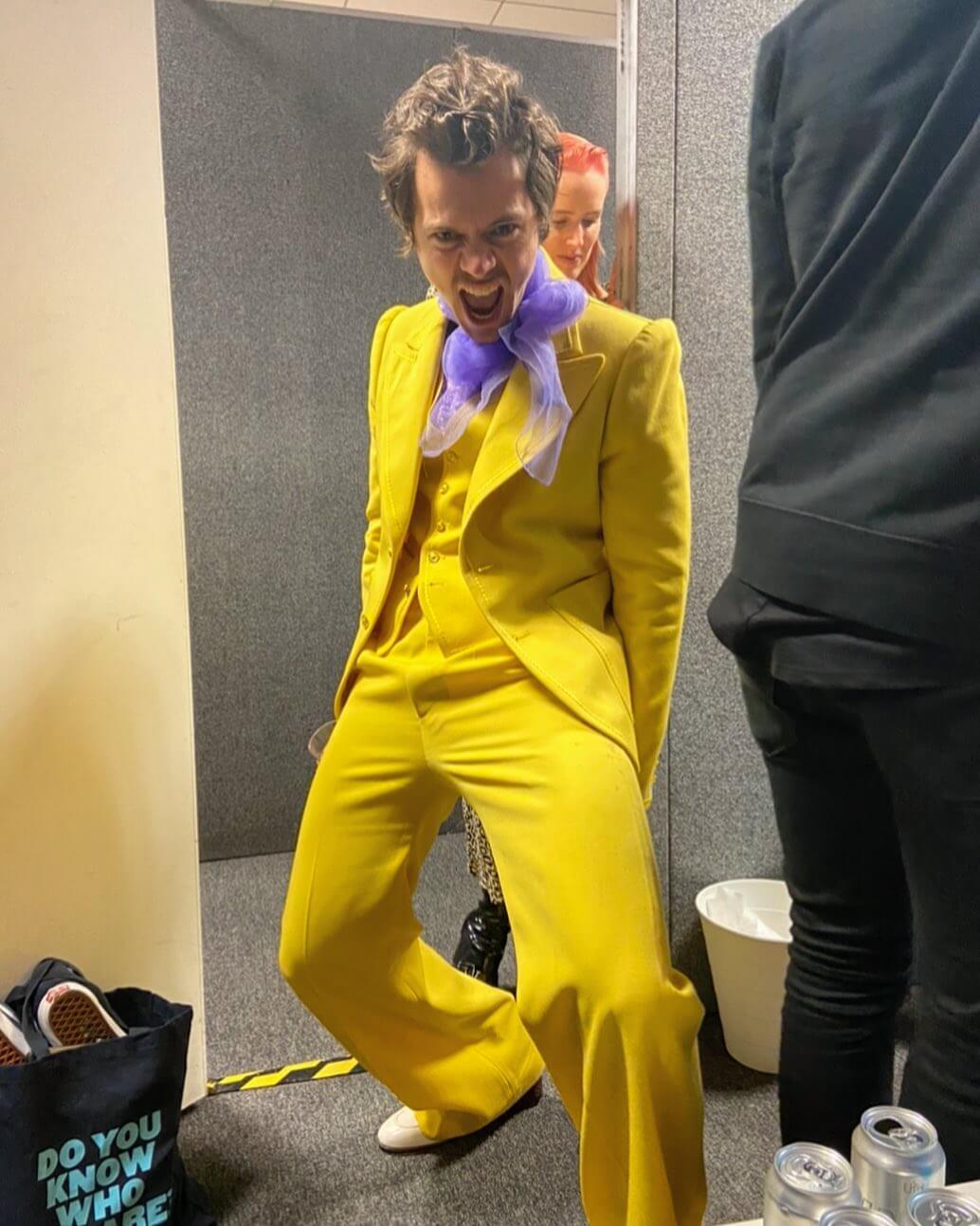harry styles vest outfit