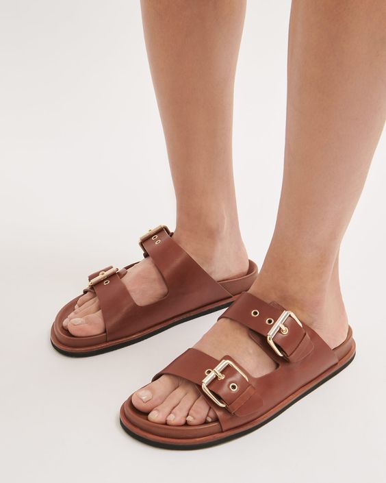 tan dad sandals