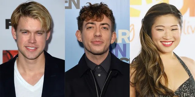 Chord Overstreet (left), Kevin McHale (center) and Jenna Ushkowitz (right) were also at the reunion.