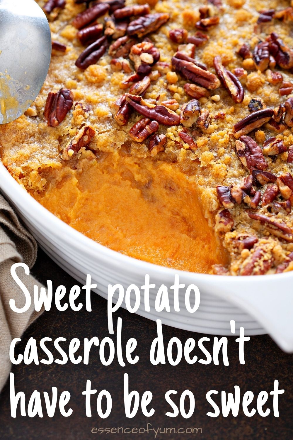 Sweet Potato Casserole with marshmallows, pecans or even both!