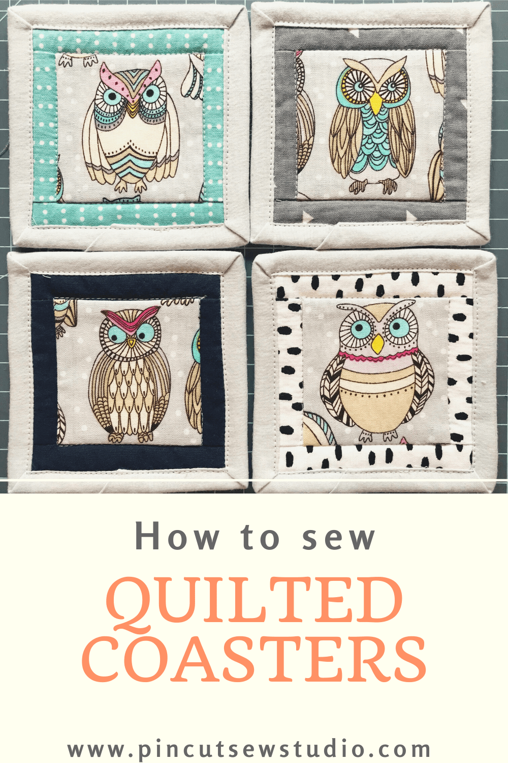 Quilted Fabric Coasters - Easy Sewing Tutorial