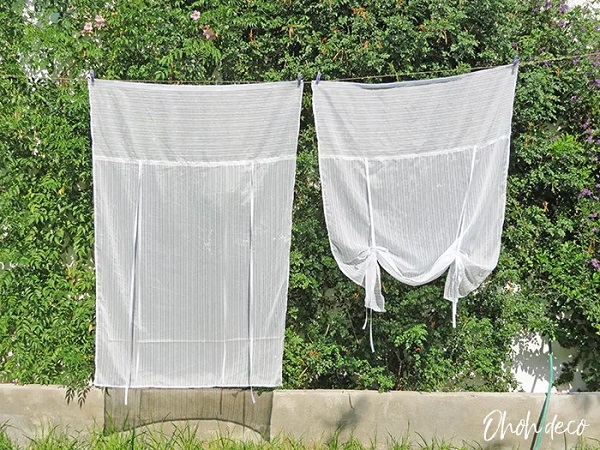 How to Sew Tie Up Curtains - DIY Tutorial
