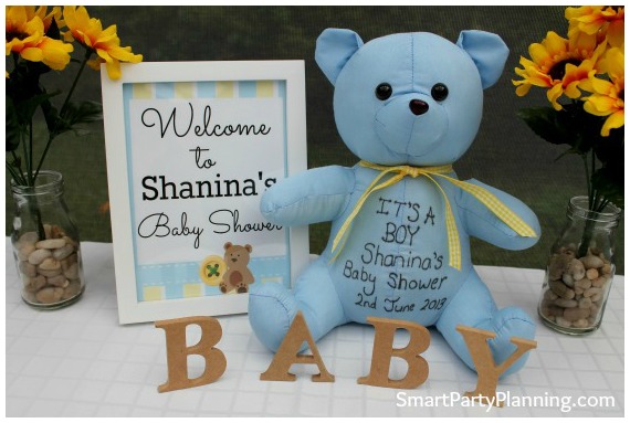 teddy bear baby shower boy