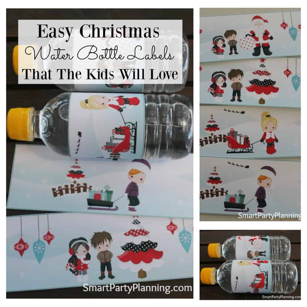 Easy Christmas Water Bottle Labels The Kids Will Love