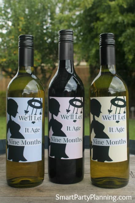 Wine Labels Baby Shower Gender Reveal Printables