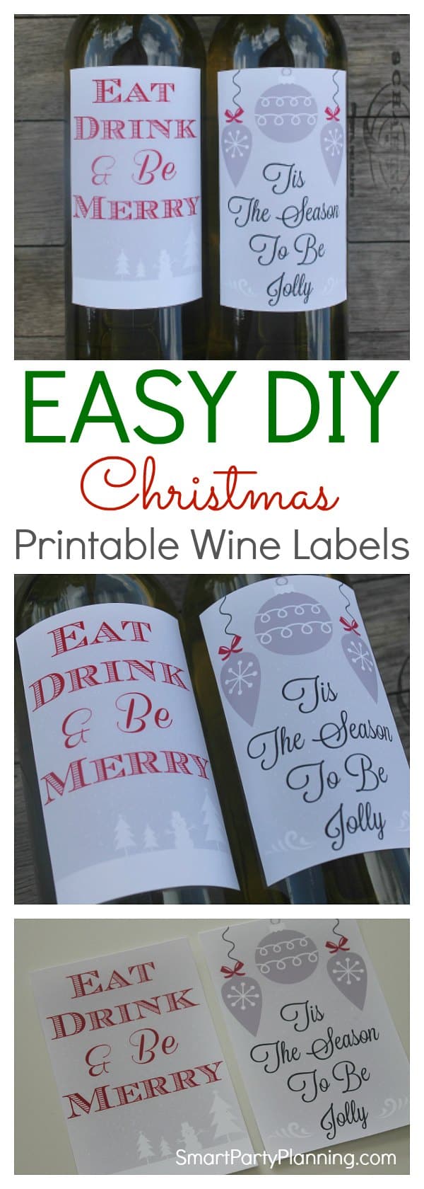 Printable Wine Labels For Christmas