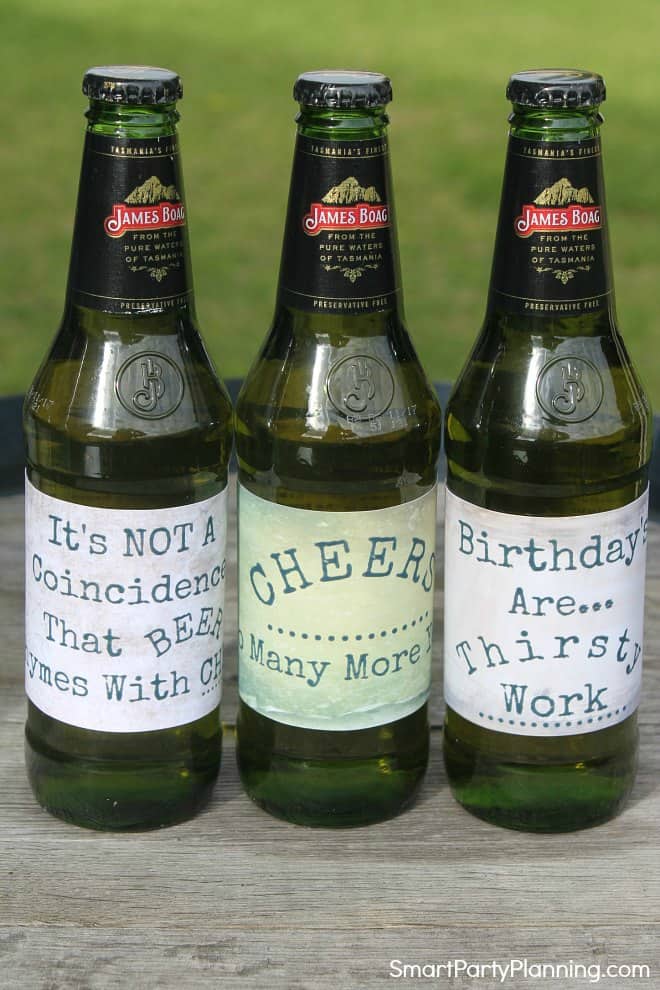 awesome birthday beer label design for a gift he will love