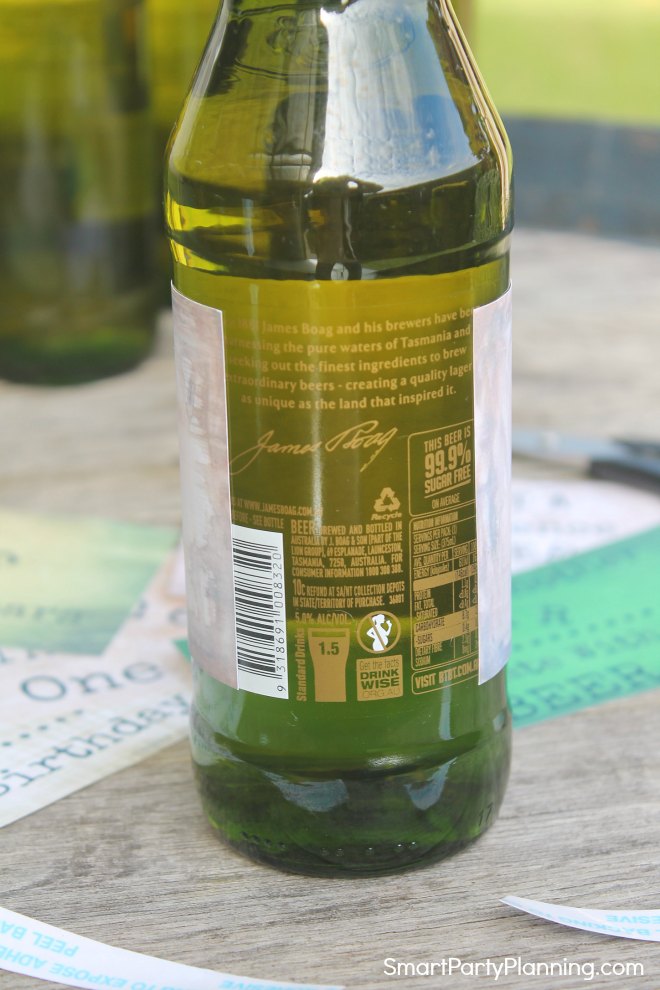 How To Easily Attach A Printable Label To Beer Bottles