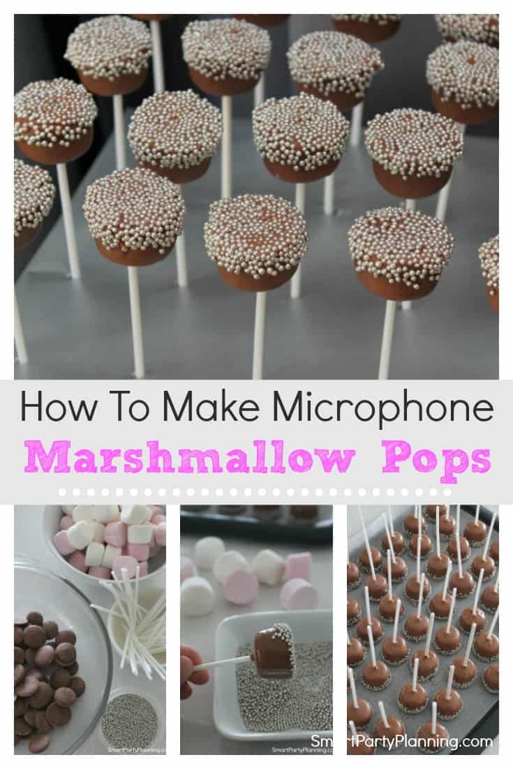 How To Easily Make Microphone Marshmallow Pops
