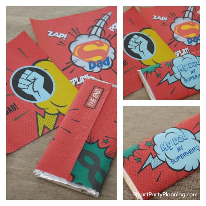 The Best Superhero Dad Printable Hershey Bar Wrappers