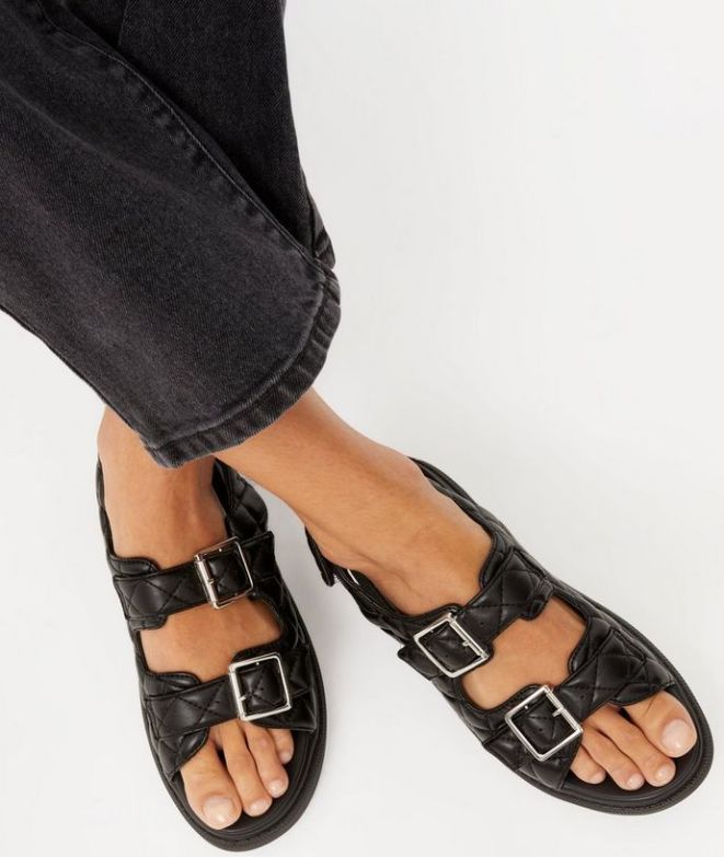 chunky black sandals next