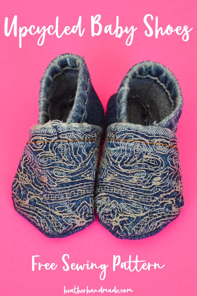 Sew Baby Shoes from Upcycled Denim - Free Sewing Pattern