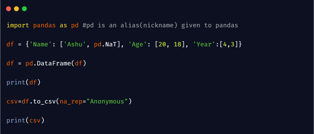 pandas to_csv